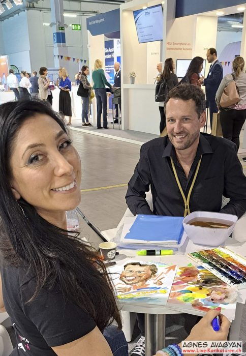 Agnes Live Karikaturen Messeevent